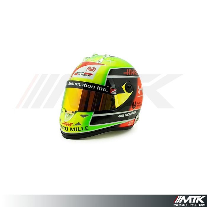 Mini casque Mick Schumacher  grand prix d'Abu Dhabi 2020